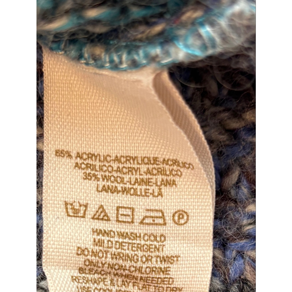 Free People Size Small Pinwheel V-Neck Round Hem Knit Sweater Boho Hipster Indie - Picture 8 of 9